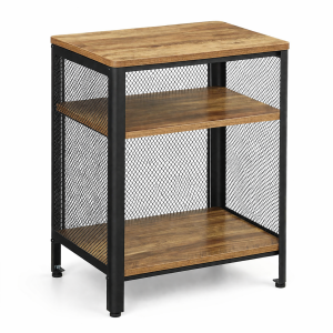 3-Tier Side Table with Storage Shelves